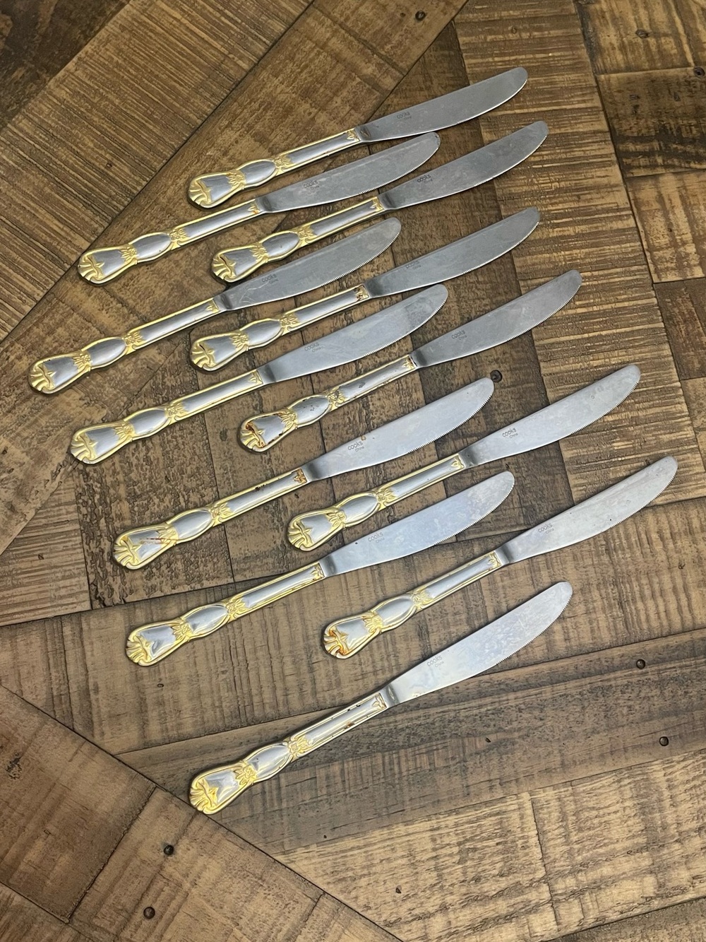 Cooks by JCPenney CKJ6 pattern featuring stainless steel- gold accents set of 12